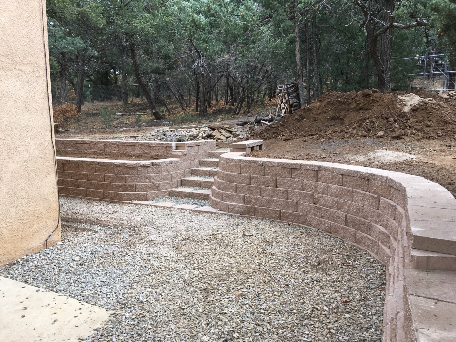Custom Stone Retaining Wall